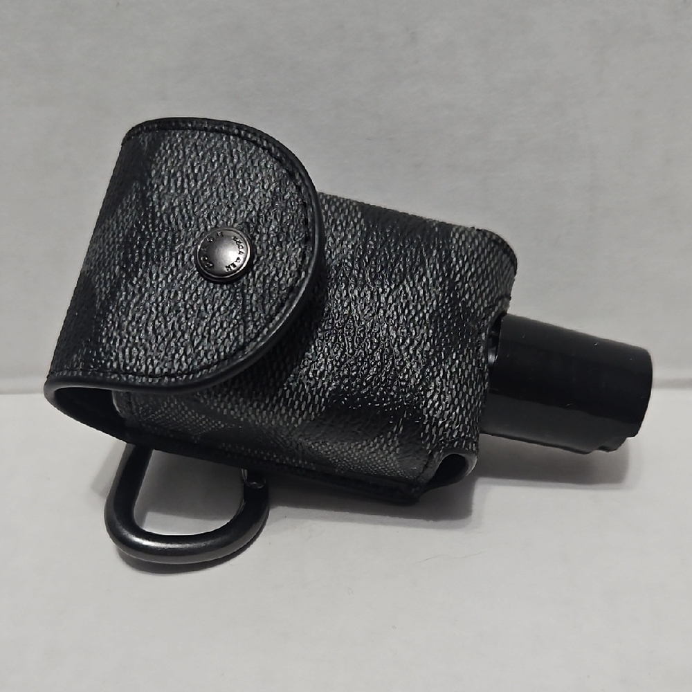 Coach Black And Gray Sanitizer Holder